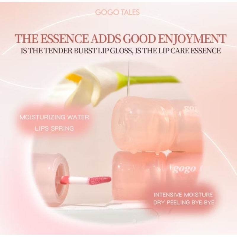 GT669 GOGO TALES Pink Glazed Essence Lip Gloss