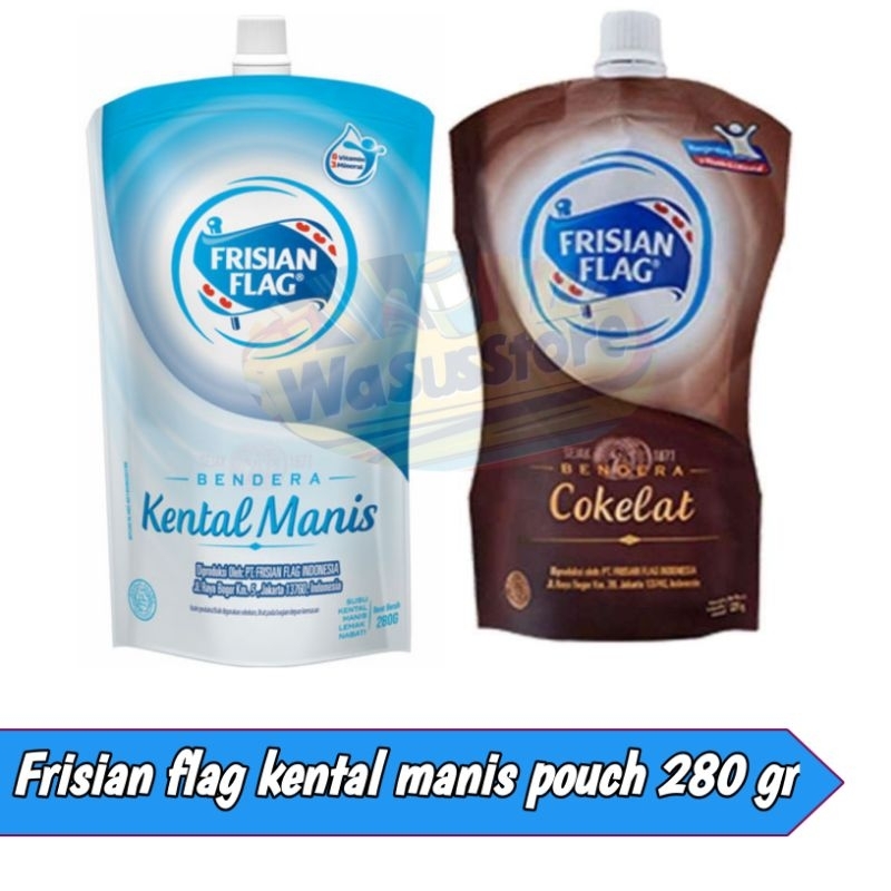 

Frisian flag kental manis coklat & putih pouch 280gr