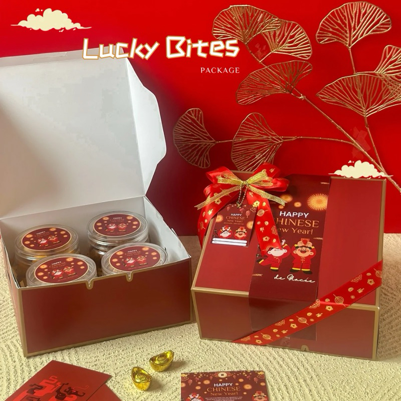 

Hampers Imlek CNY 2025 | Hampers cookies kue kering Imlek | Lucky Bites Package