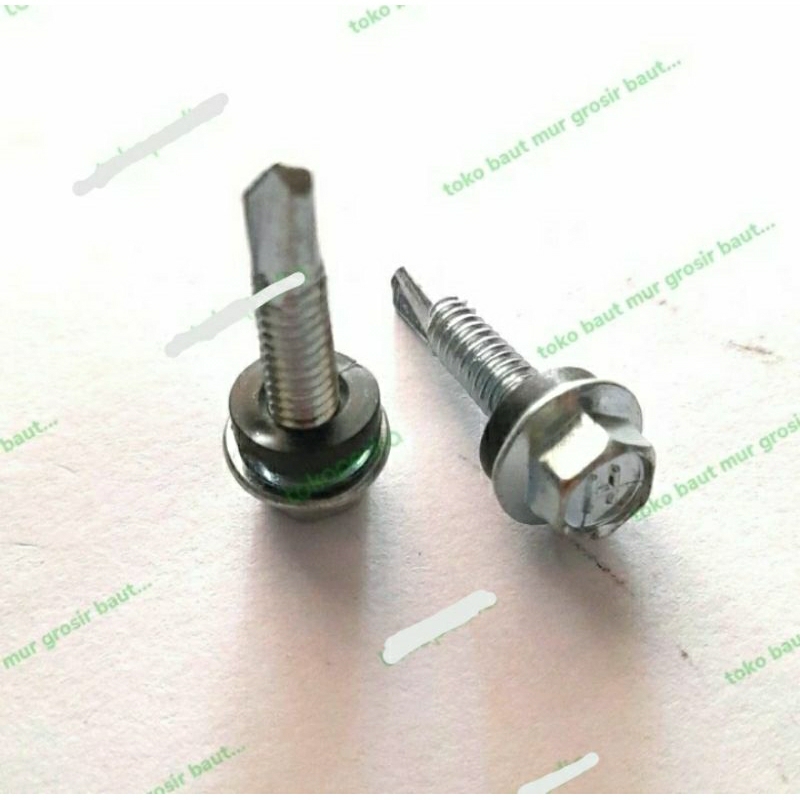 100 pcs / Sekrup roofing 12×25 / Baut roofing 2,5cm
