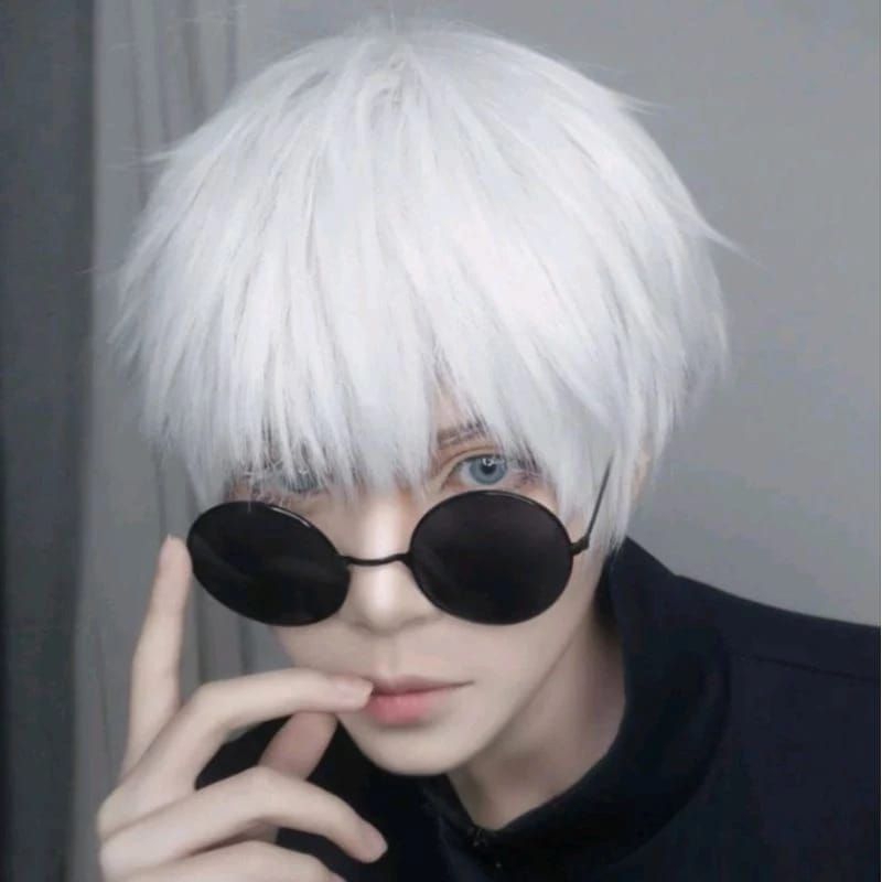 wig rambut gojo satoru cosplay jujutsu kaisen