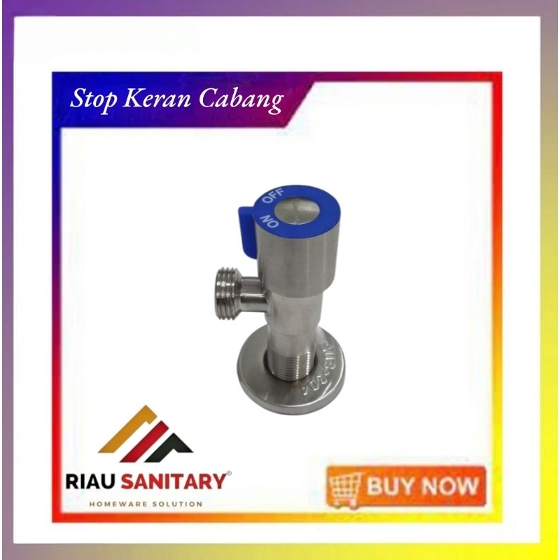 STOP KERAN CABANG 2 DAN CABANG 3/ STOP KERAN T TOILET WC JET SHOWER BLU