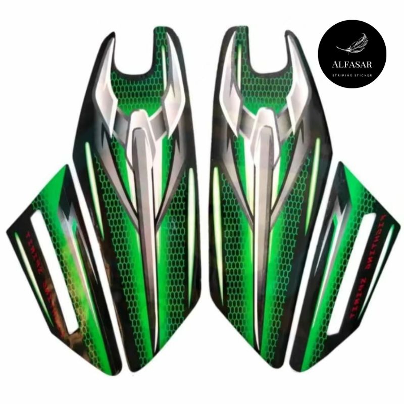 STICKER Striping YAMAHA RX KING Tahun 2007 Hijau