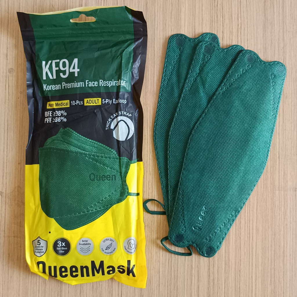 Masker Dewasa KF94 QUEEN EMBOS Earloop 4PLY 3D Mask