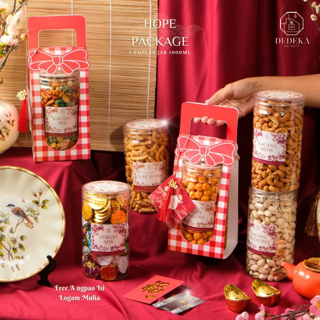 

Hampers Premium Imlek Gift (Model 6)/Hope Package /Chinese New Year Hampers (toples jar 1000ml)