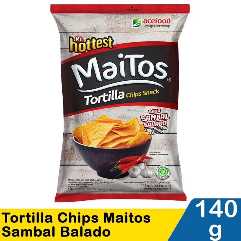 

Mr.Hottest Snack Tortilla Chips Maitos Sambal Balado 140G