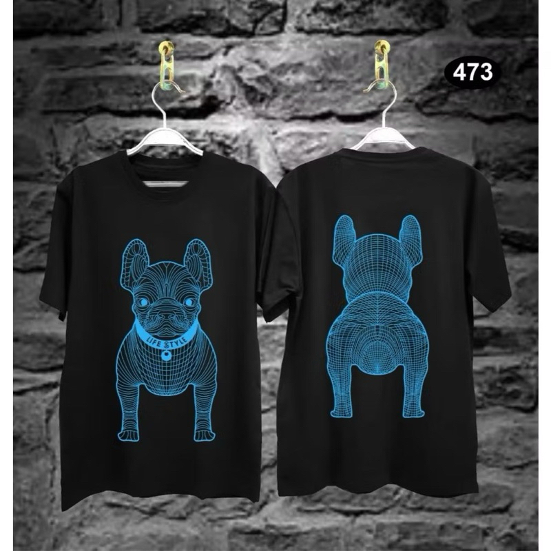 BAJU KAOS MOTIF DOGGY LIFESTYLE / KAOS DISTRO MOTIF ANJING PITBULL / KAOS VIRAL KEKINIAN