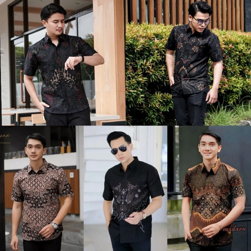 BAJU BATIK PRIA ABADI BATIK KEMEJA BATIK PRIA LENGAN PENDEK Batik Pria