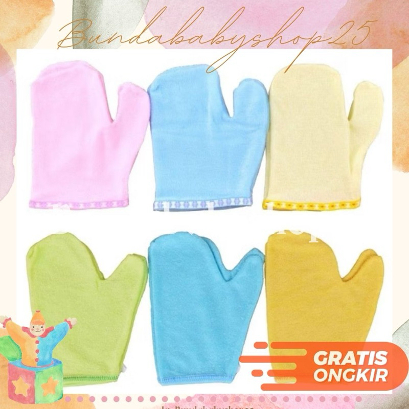 Waslap Jari Tebal halus/waslap mandi bayi bahan halus/handuk waslap bayi/handuk lap bayi/waslap tang