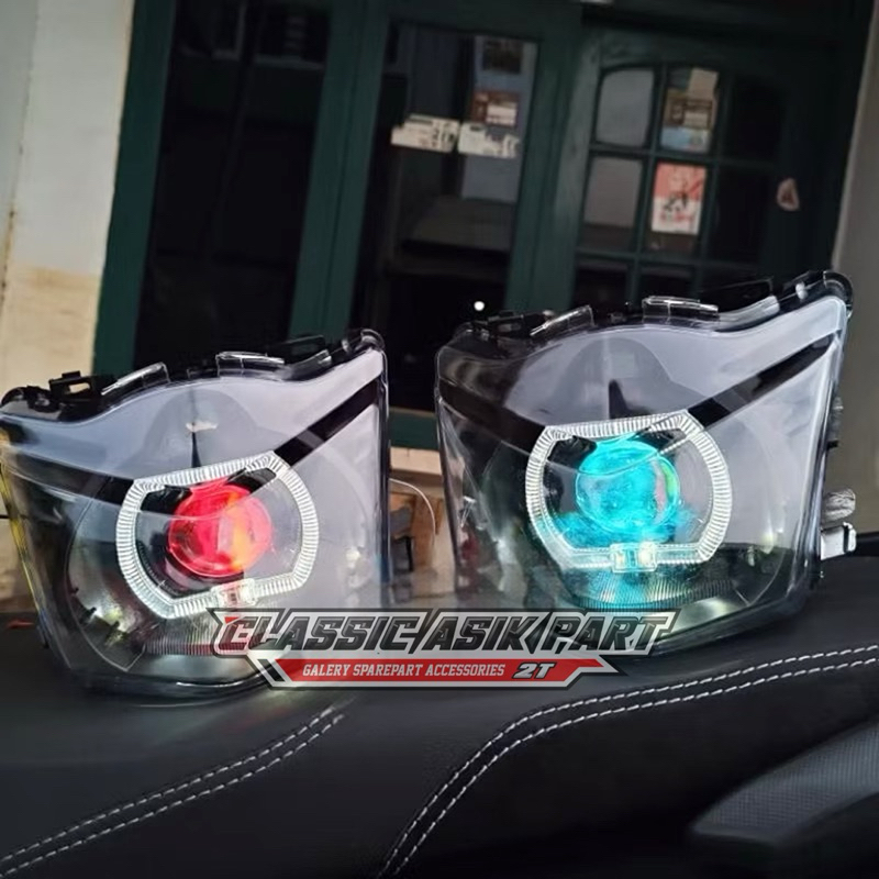 LAMPU DEPAN HONDA BEAT KARBU BILED LED CUSTOM BILED BEAT KARBU