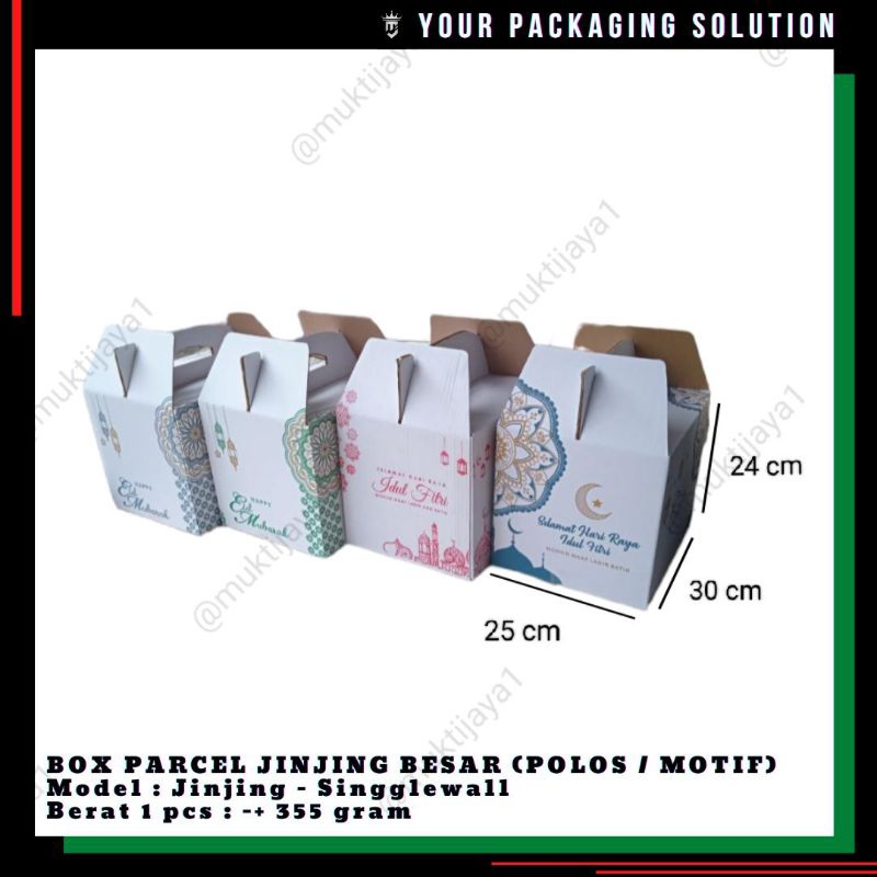 

BOX PARCEL JINJING BESAR Uk. 30x25x24cm ll Kardus || Lebaran || Idul Fitri || Sembako || Eid Mubarok.