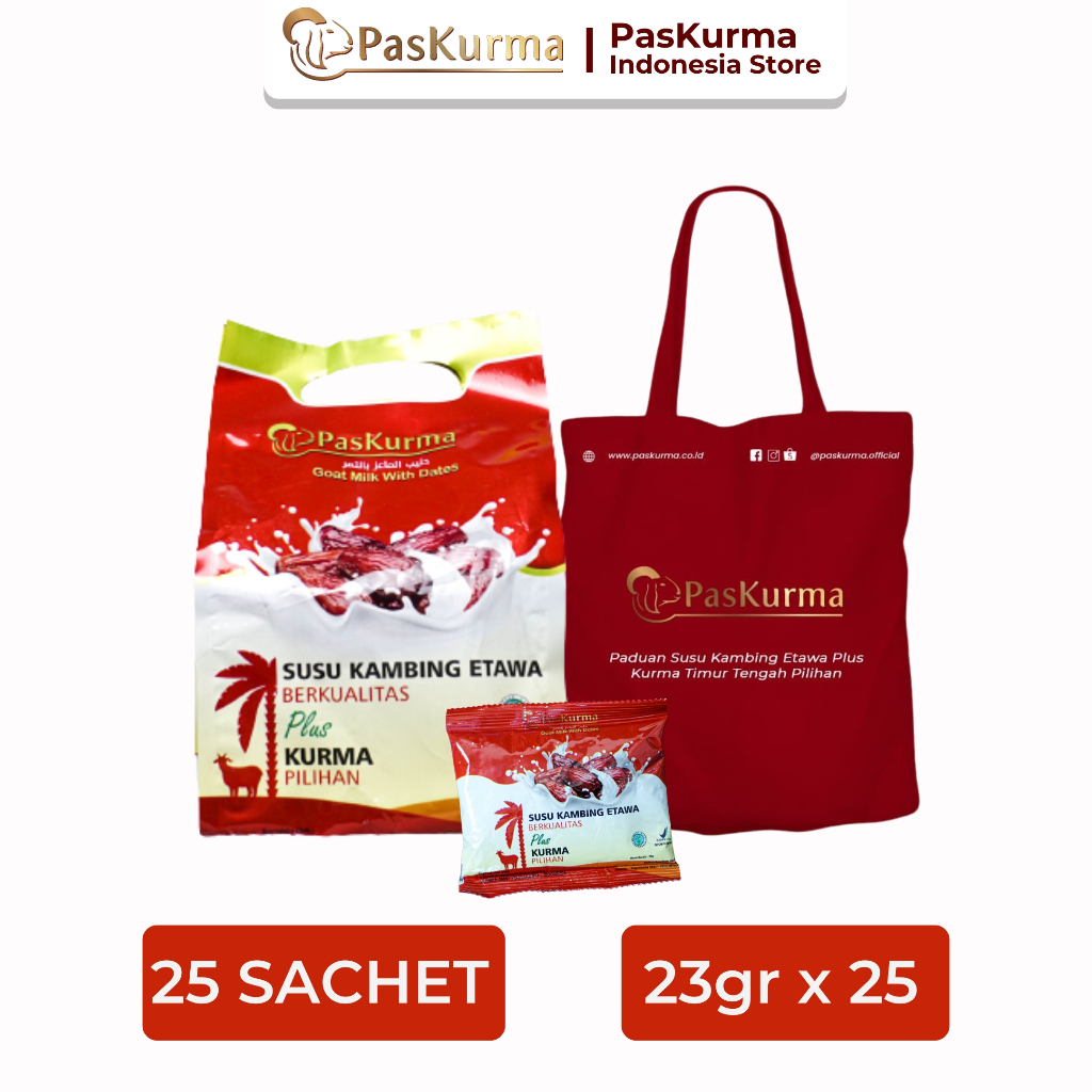 

PASKURMA Susu Kambing Etawa plus Buah Kurma - 25 Sachet - 25 x 23gr