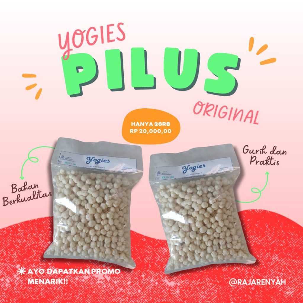 

Pilus Original Yogies 400g - Snack Gurih Pilihan Keluarga!