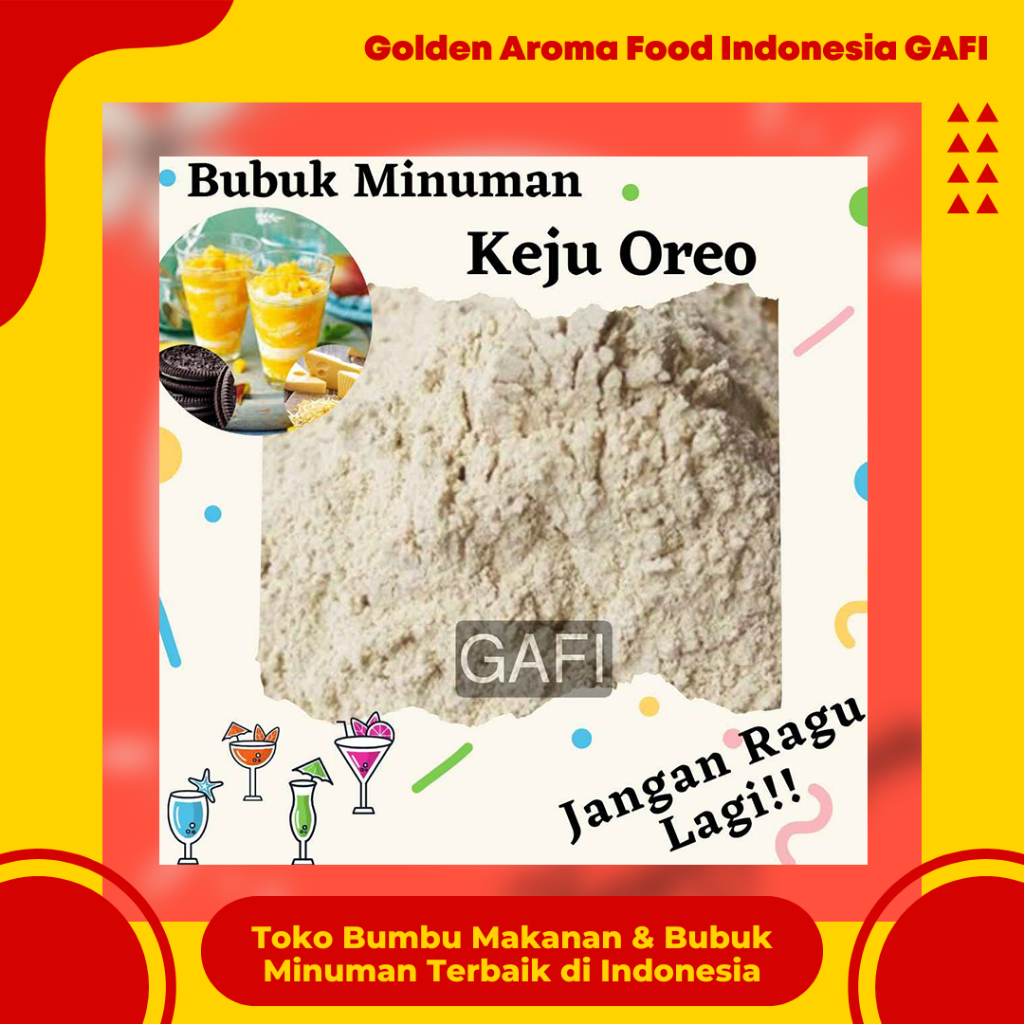 

GAFI Food Bubuk Minuman Rasa Keju Oreo 1 Kg Enak Murah Halal, Oreo Cheese Drink Powder 1Kg