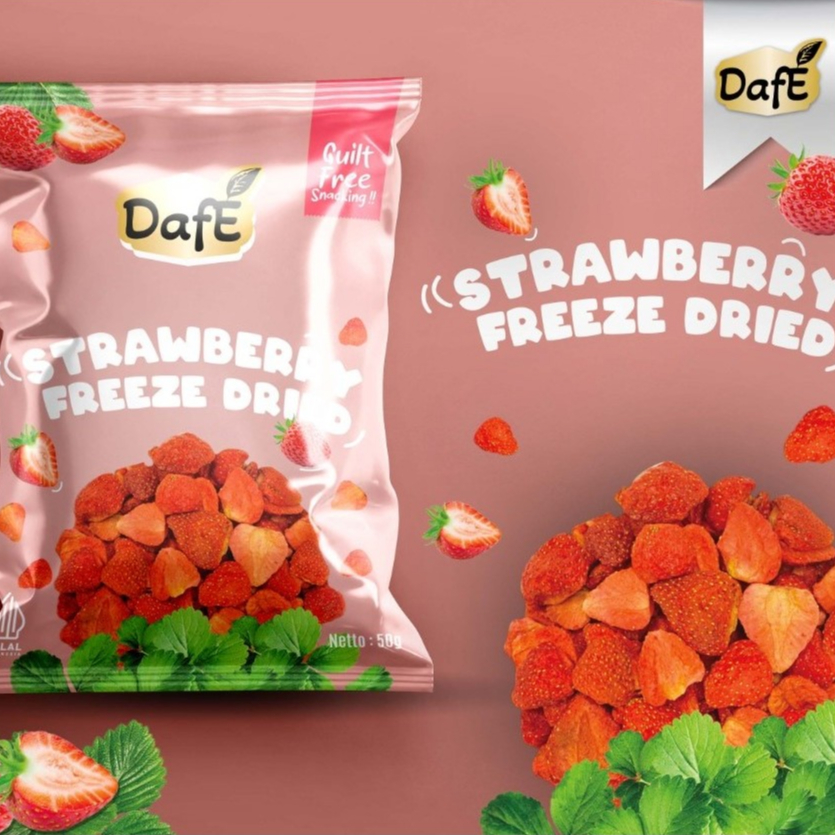 

Ready Stok! Crunchy Snack - Whole freezed dried strawberry 20g - Stroberi kering beku utuh