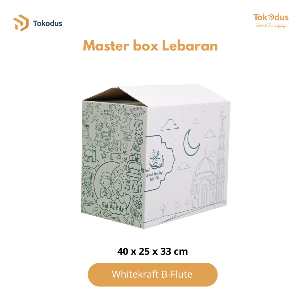 

Parcel Lebaran Putih Uk 40 x 25 x 33 cm Box Dus Spesial Hari Raya Idul Fitri | Tokodus Buahbatu