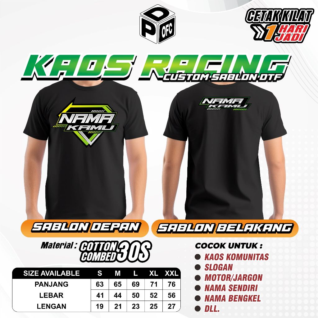 KAOS RACING CUSTOM [VOL 2] | custom nama | racing custom | kaos racing mania | kaos satuan | racing