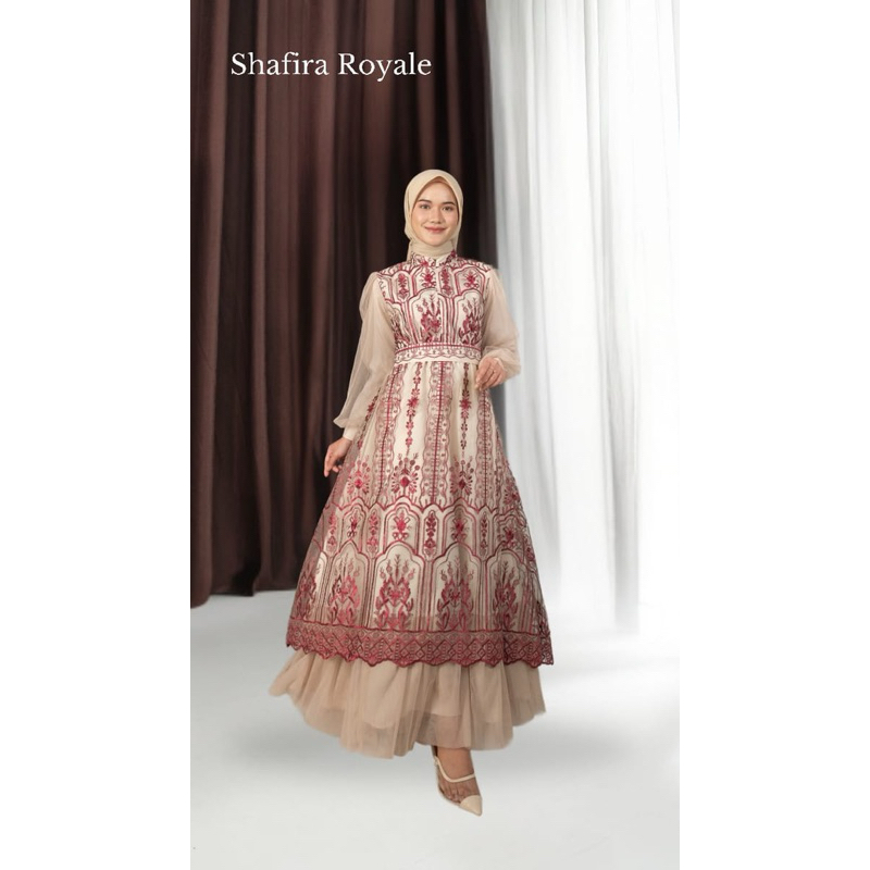 Shafira royale gamis lebaran gamis brukat outfit Ramadhan 2026