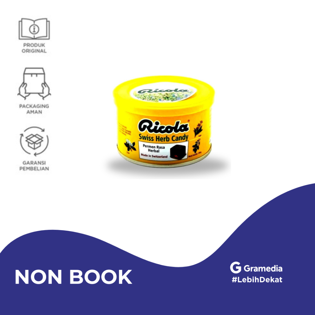

Permen RICOLA TIN ORIGINAL HERB CANDY 100 GR - Gramedia Jember