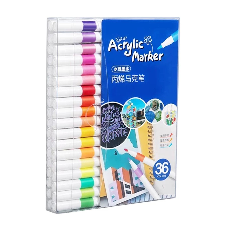 

Ay00! COD36/48/60/80 Colors Pen Akrilik Marker Warna Cepat Kering Tahan Air / Spidol Acrylic Painter