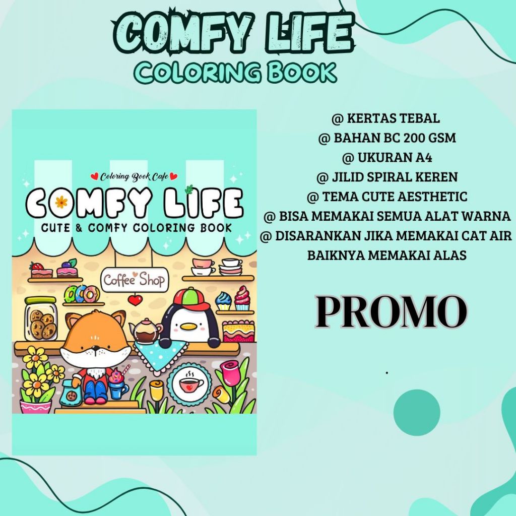 

COMFY LIFE Coloring Book Buku Sketsa Mewarnai Menggambar Buku Gambar Kertas Tebal 220 GSM Premium