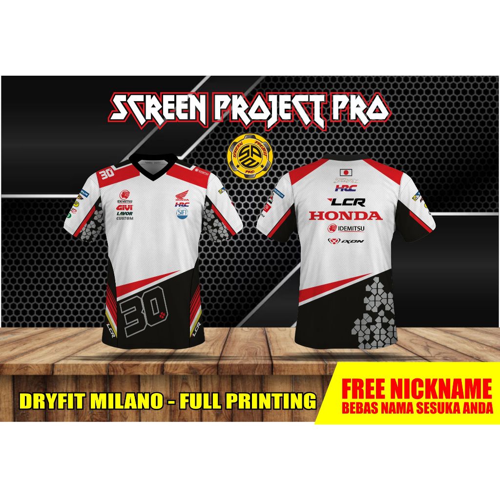 JERSEY KAOS RACING HONDA / COSTUM NAMA