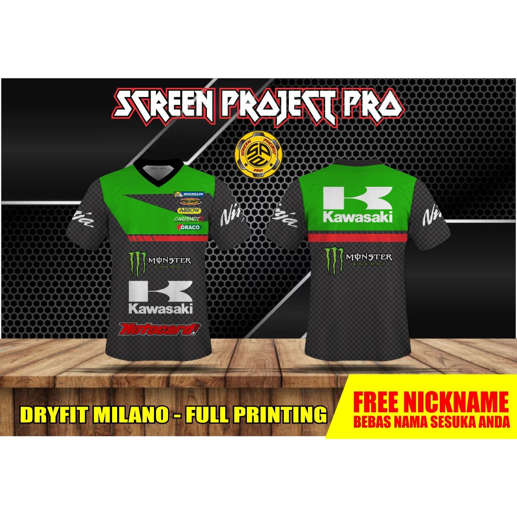 JERSEY KAOS RACING KAWASAKI / COSTUM NAMA