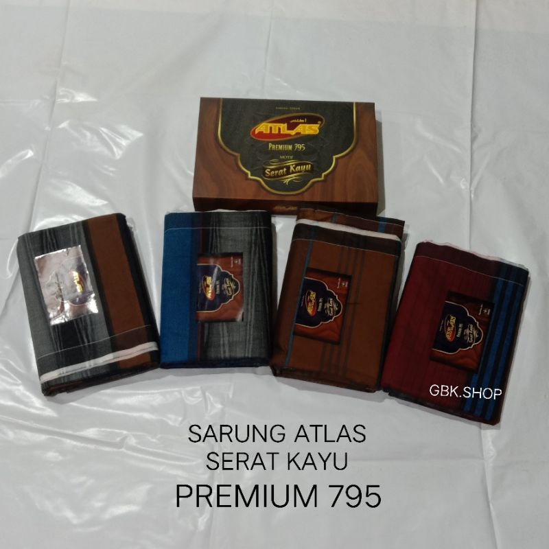 SARUNG ATLAS  PREMIUM 795 MOTIF SERAT KAYU