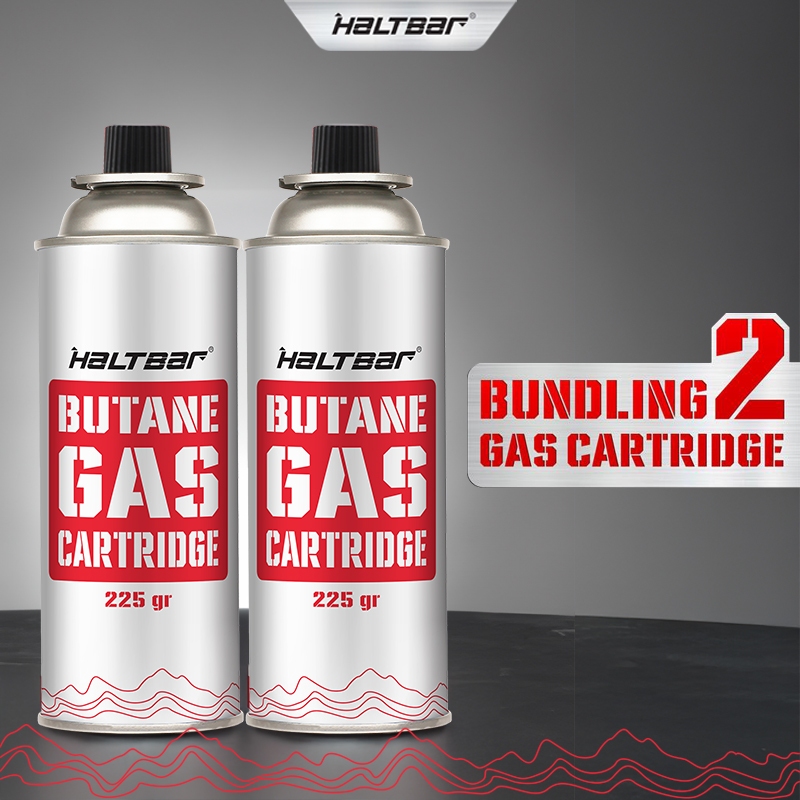 Bundling 2 Pcs Gas Portable Haltbar Butane Gas Cartridge 225gr