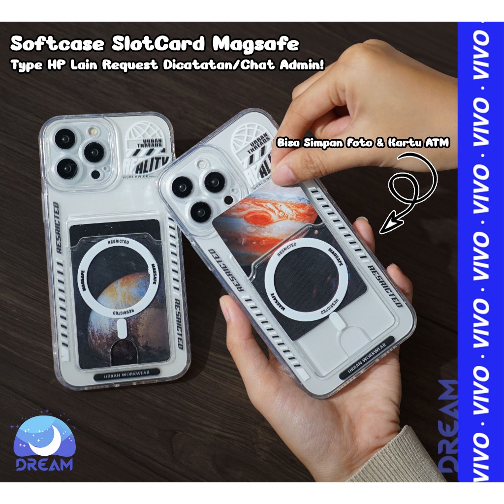 [CS09] Softcase Slot Card Magsafe For VIVO Y12S Y20S Y30 Y50 Y35 VIVO Y17S Y15S Y01A Y12 Y15 Y17 Y16