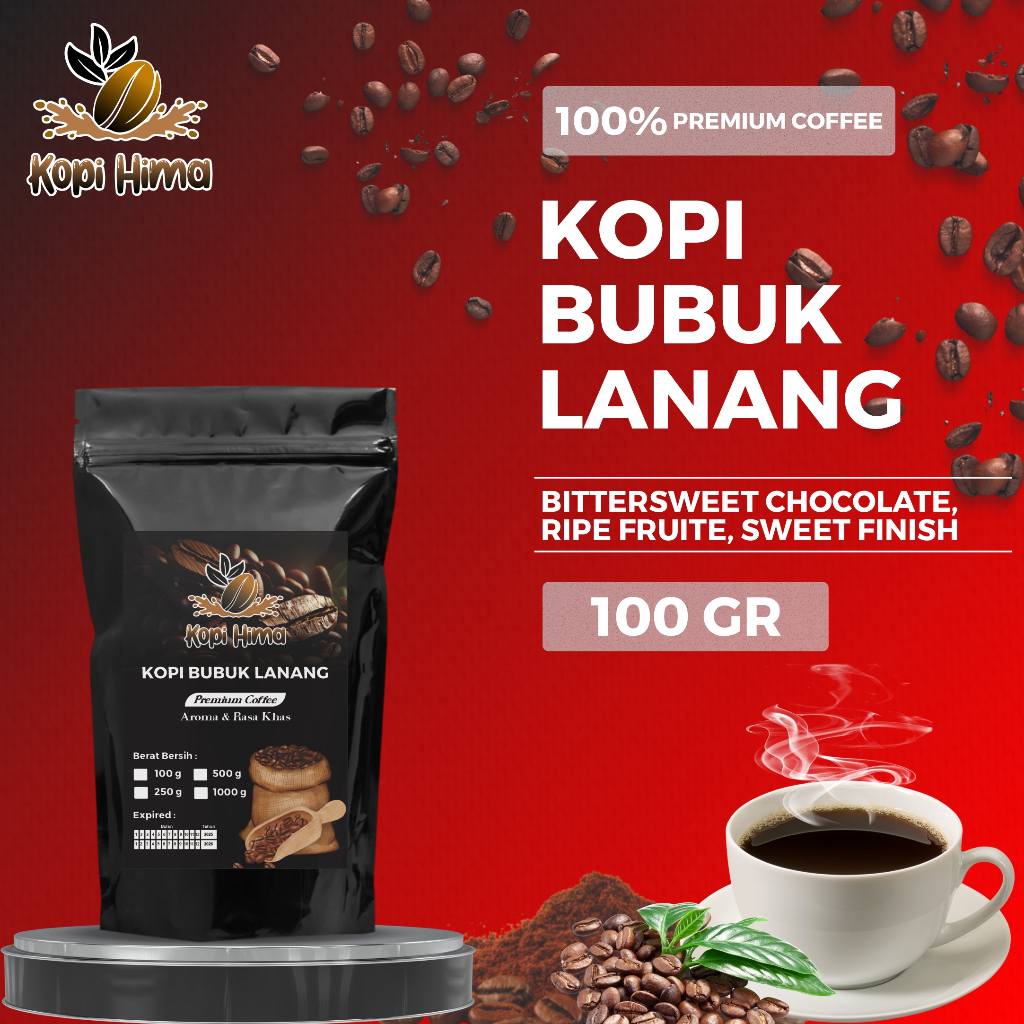 

kopi.hima - bubuk kopi lanang berat 100 gram premium roasting