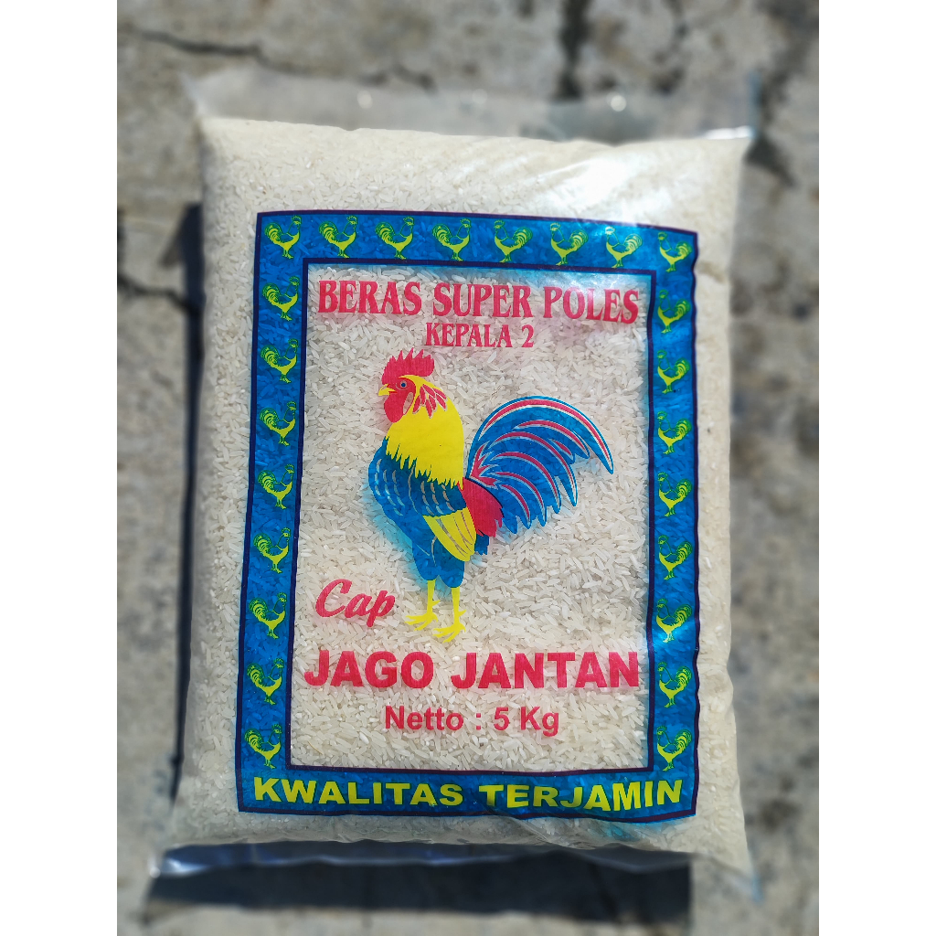 

Beras 5kg Pulen Cap Jago Jantan