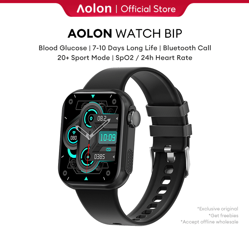 Aolon BIP Smart Watch | Bluetooth Call | 24H Health Monitoring | 20+ Sport Mode | HRV & Blood Glucos