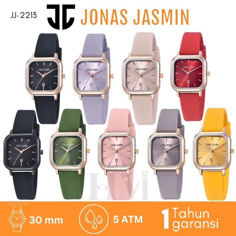 Jonas Jasmin JJ-2213 Jam Tangan Wanita Original Karet Antiair