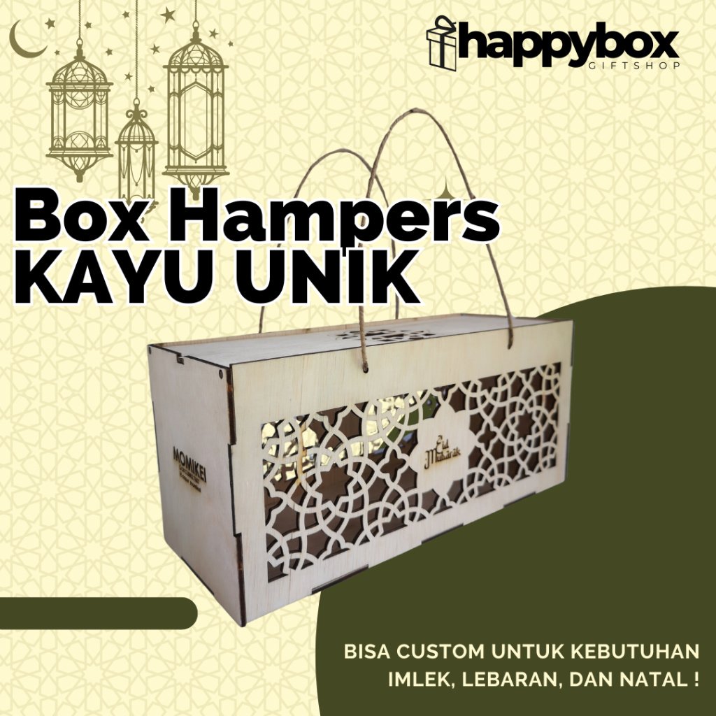 

Gabble Box Toples Hadiah Lebaran Bahan Kayu Motif Unik