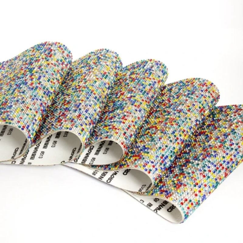 

mh DIY Stiker Kristal Berlian Imitasi 12*20cm Rhinestone Sticker Self Adhesive Glass Rhinestone