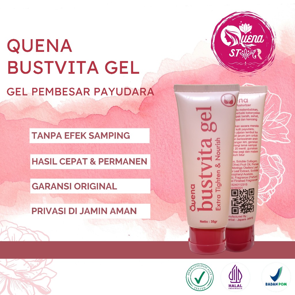 Pembesar Payudara 100% Ampuh Permanen Bustvita Gel Original Bpom Halal