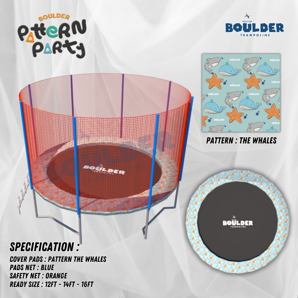 BOULDER ROUND TRAMPOLINE 8FT