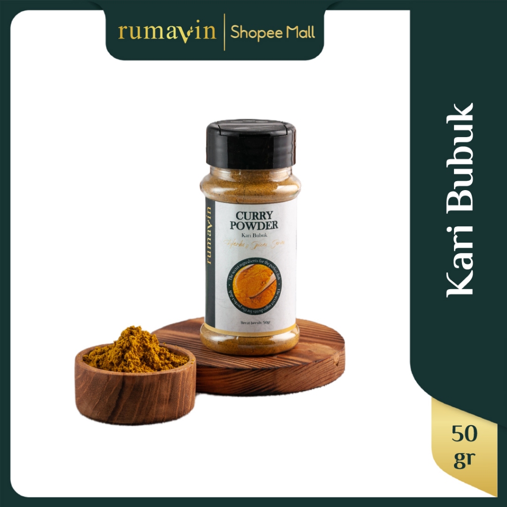 

RUMAVIN - Premium Curry Powder / Kari Bubuk Botol 50gr