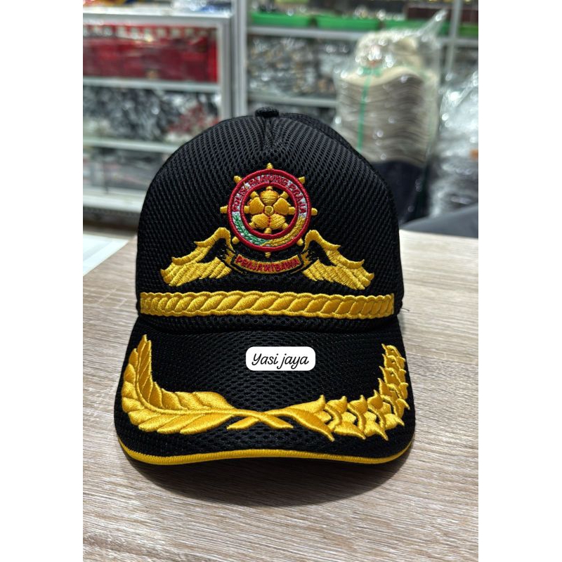 topi jaring satpol pp warna hitam untuk eselon 2-3