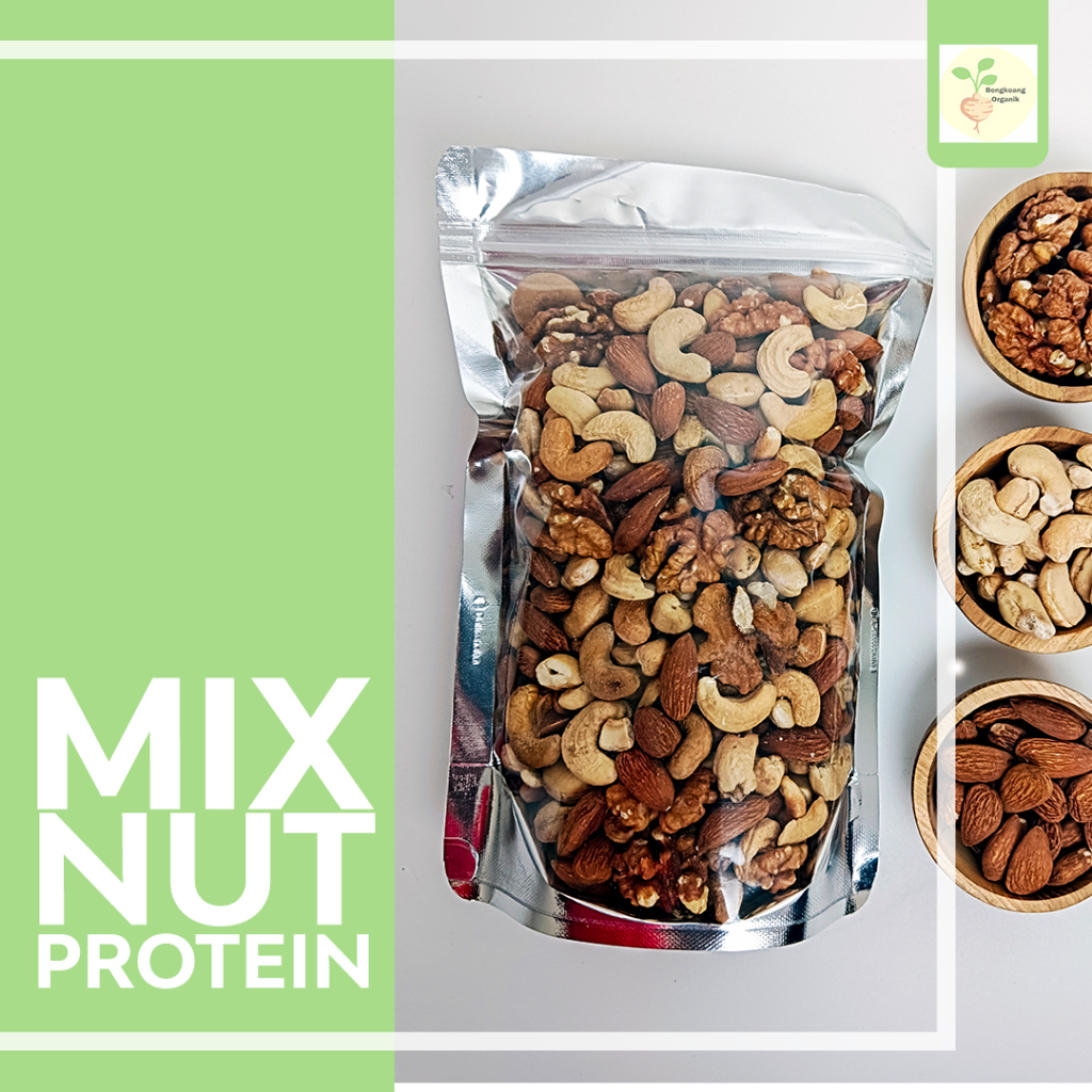 

MIX NUT PROTEIN 500gr - Kacang Almond, Kacang Mede, Kacang Walnut