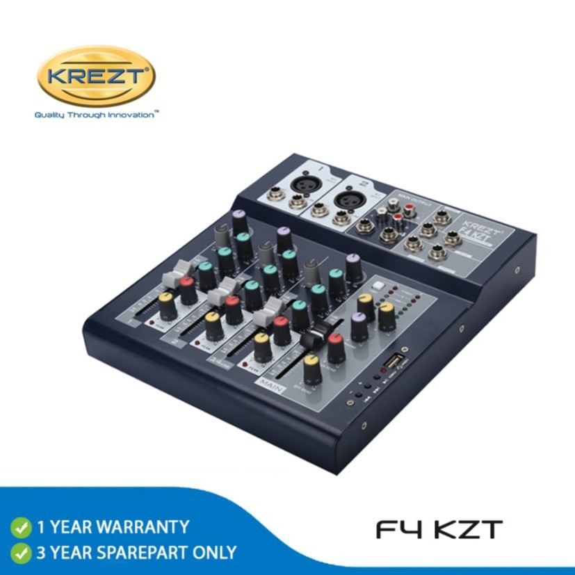 Mixer Audio KREZT F4 Professional Mixer 4 Channel