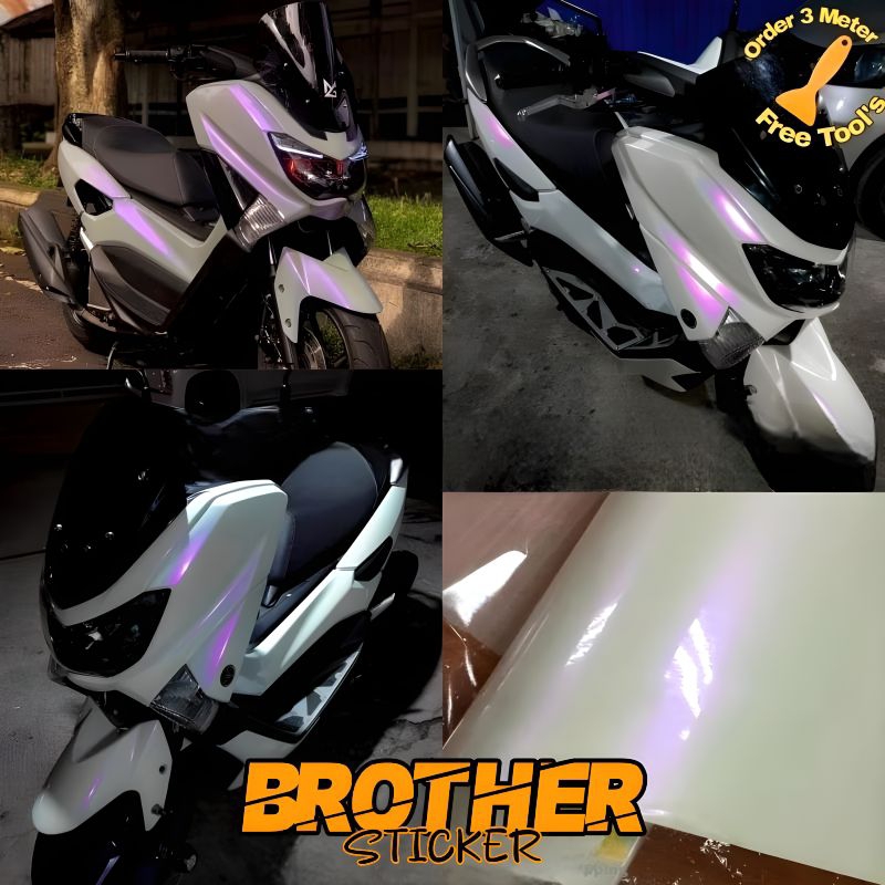 stiker skotlet putih lembayung sticker scotlite white bunglon scotlet mutiara