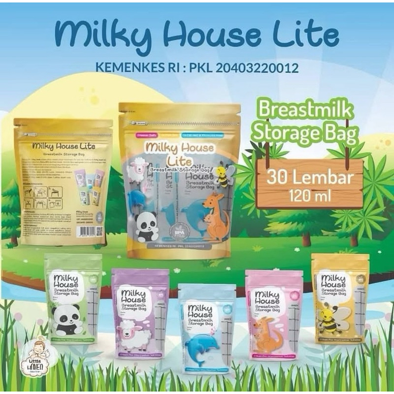 

MILKY HOUSE LITE BREASTMILK STORAGE BAG 120ml- KANTONG ASI