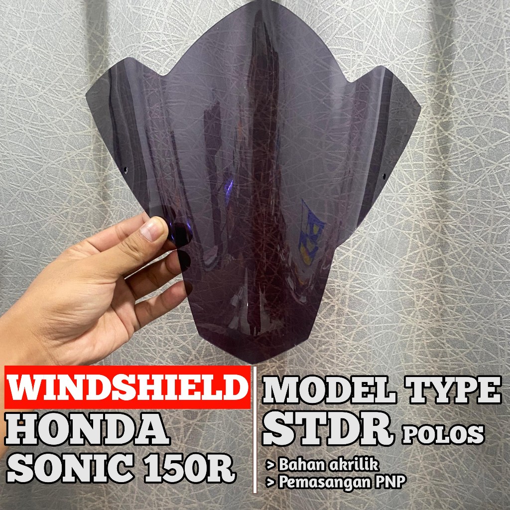 VISOR HONDA SONIC 150R MODEL STANDAR JENONG VISOR WINDSHIELD MOTOR SONIC 150 R JENONG RIBEN