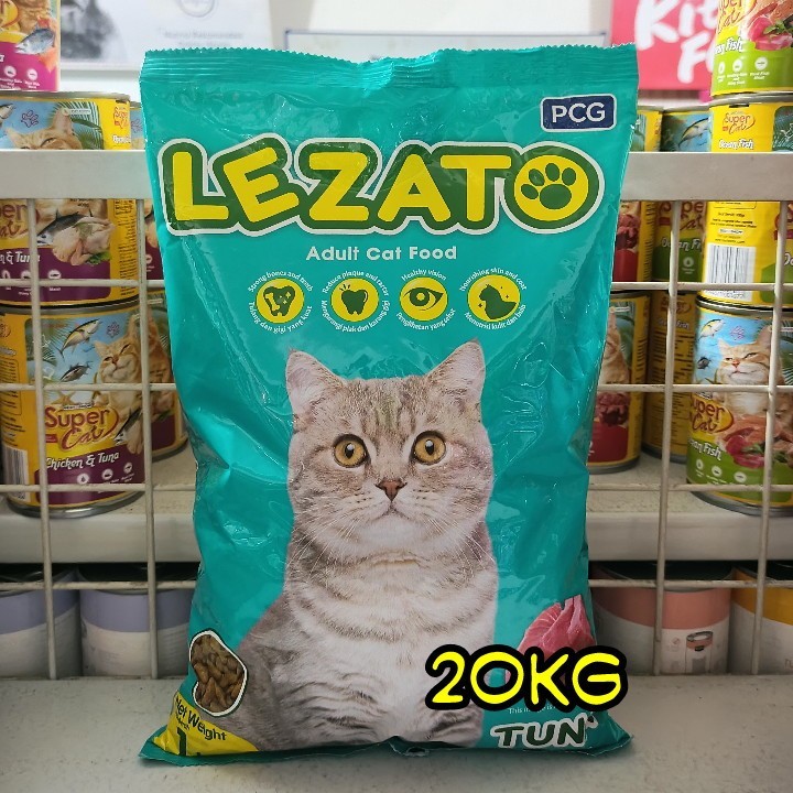 GRAB/GO-JEK ( 2 KARUNG ) Makanan Kucing Lezato Tuna Flavour Kemasan 20KG / Lezato Cat Tuna 20KG