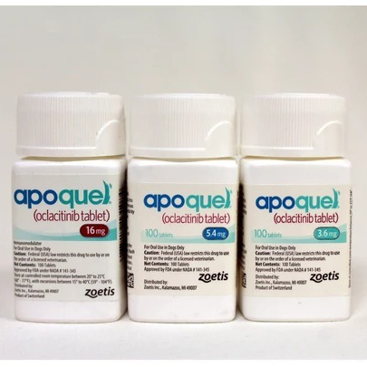 Apoquel 3,6mg / 5,4mg / 16mg Tablet Anti Gatal & Alergi Anjing (10 Tablet) - Obat anti gatal anjing