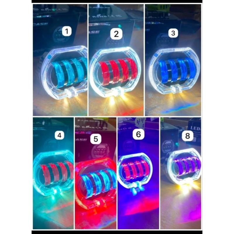 Lampu LED Projie Biled Projector 4 Lensa Super Terang