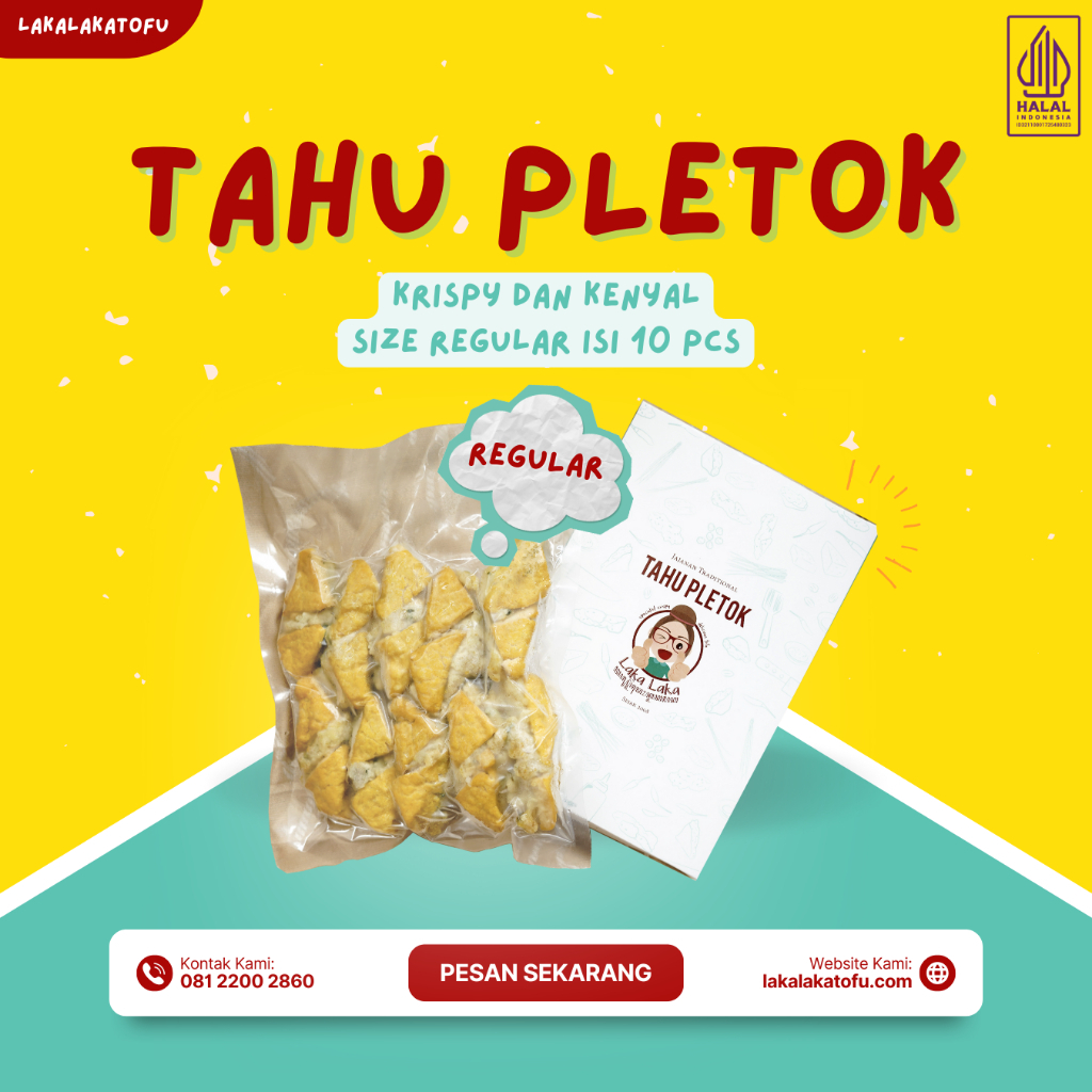 

Tahu Aci Pletok REGULAR Laka-Laka Tofu Camilan Gorengan Vacuum Frozen