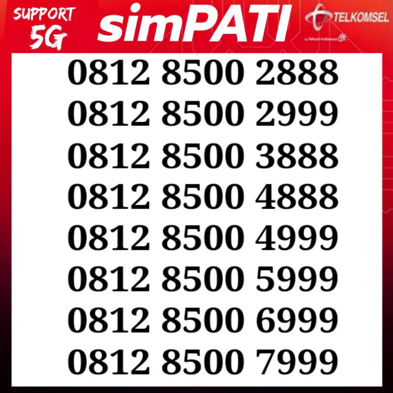 nomor cantik telkomsel smpati 888 999